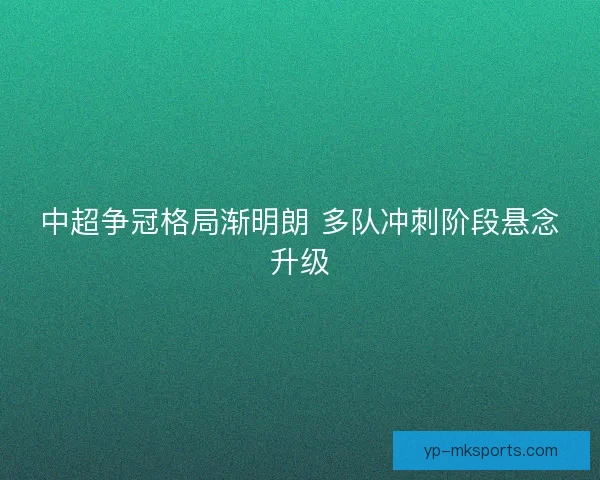 中超争冠格局渐明朗 多队冲刺阶段悬念升级